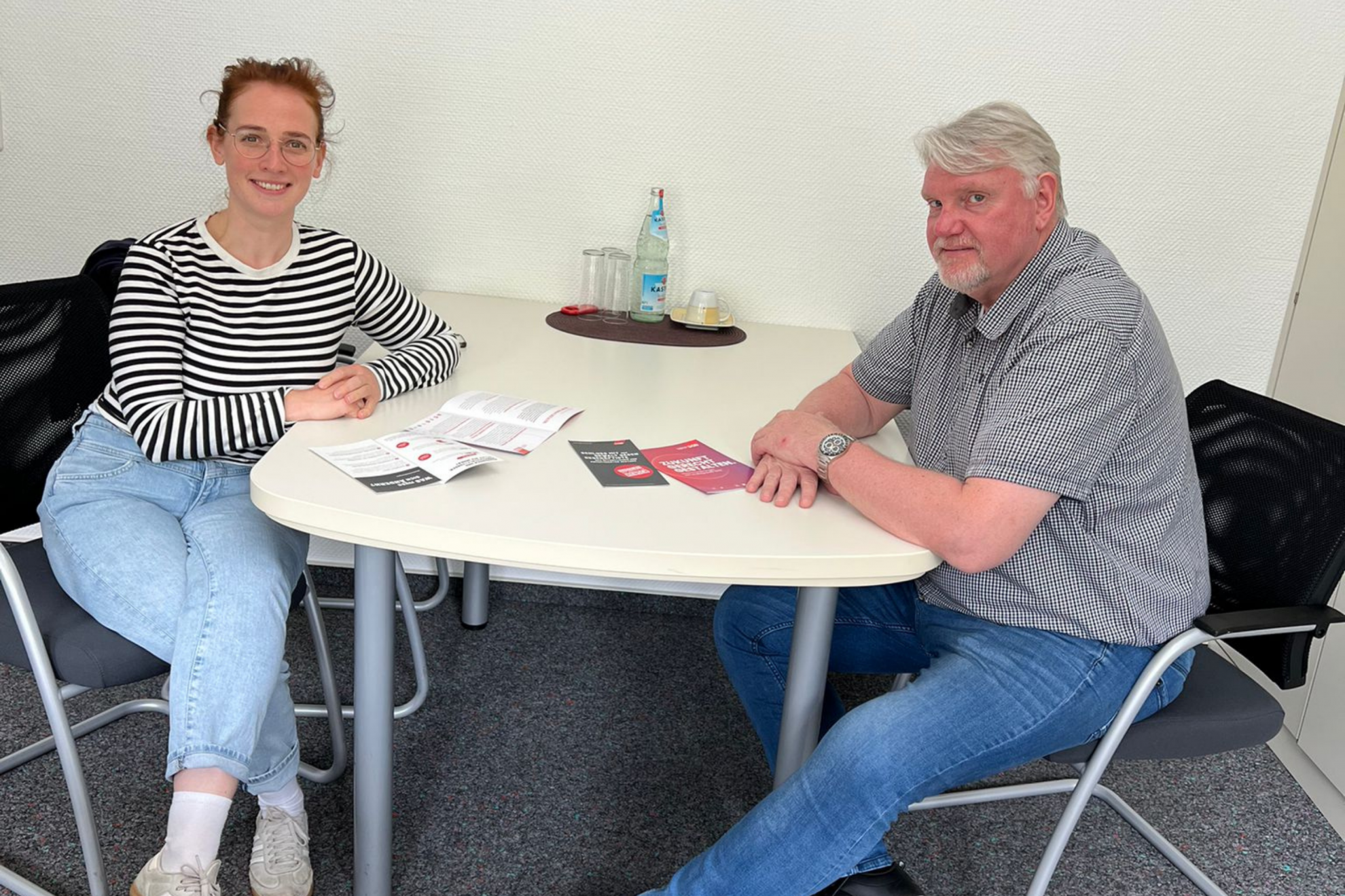 Christin Siebel und Norbert Sperling (GdP)
